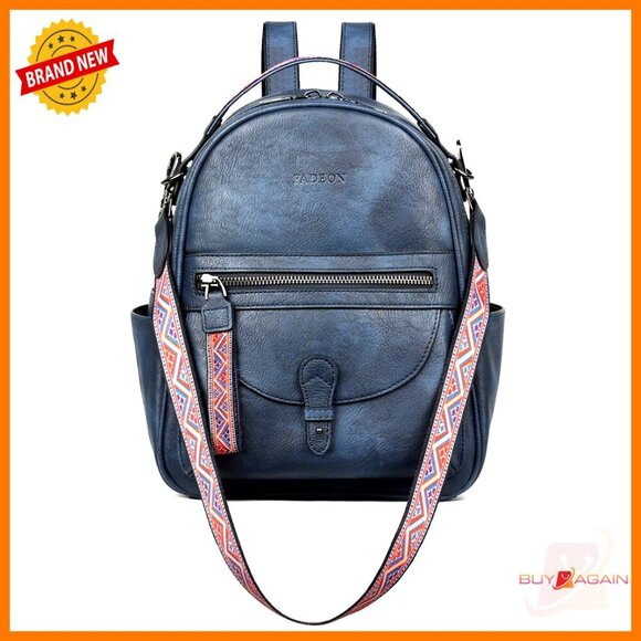 Mini Leather Backpack Purse for Women, Waterproof Shoulder Bag with Multiple main image 5